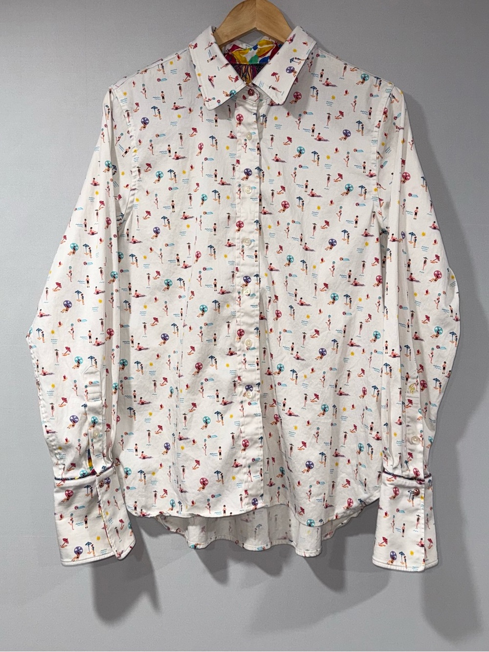 Robert Graham Beach Print Button-Up Shirt – XL